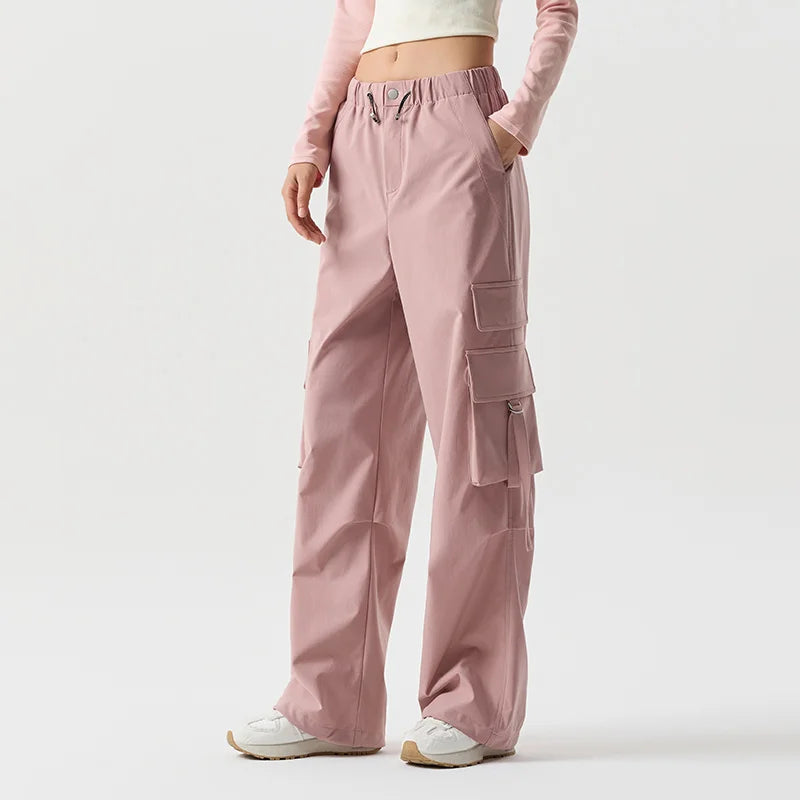 Casual Drawstring Wide-Leg Pants Women