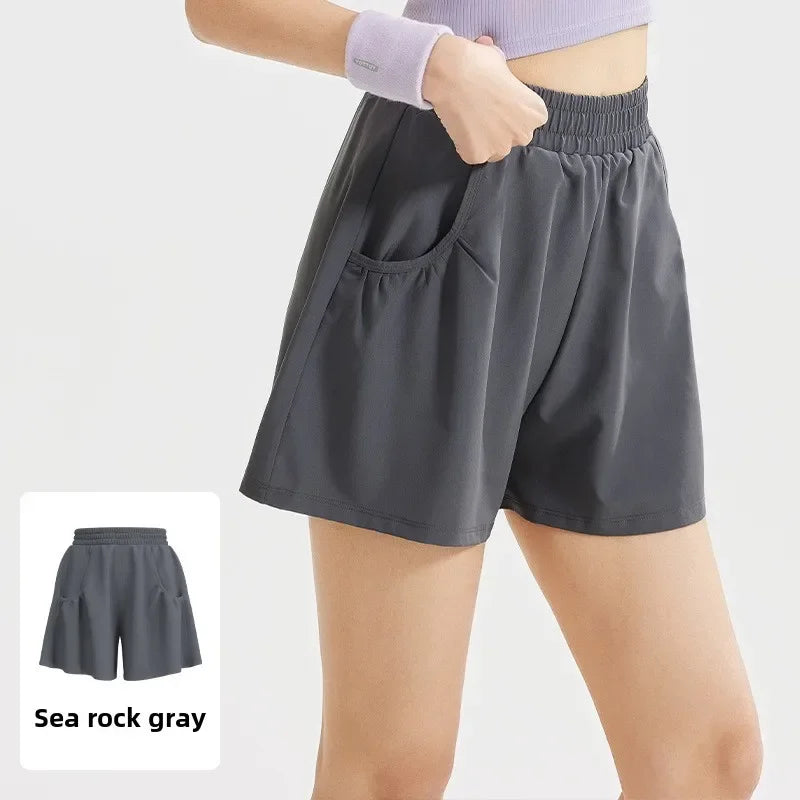 Women’s Yoga Elastic Pocket Gym Shorts