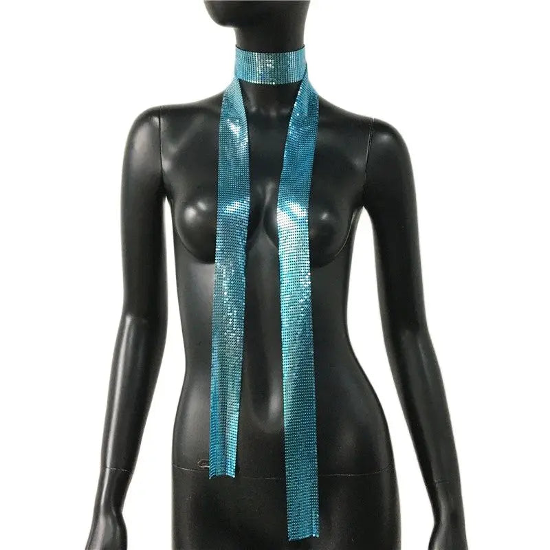 Holographic Sequined Party Scarf Women