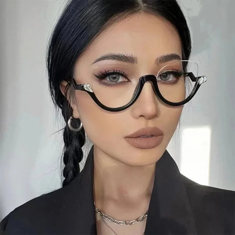 Women’s Half Frame Classic Cat Eye Sunglasses