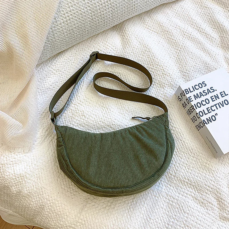 Corduroy Retro Hobos Shoulder Bag