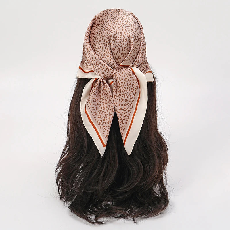 Bohemian Floral Print Silk Scarf