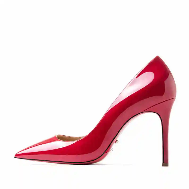 12cm Red Bottom Leather Pumps