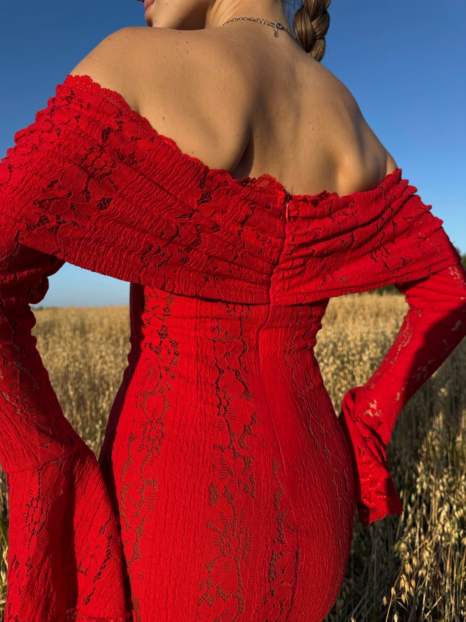 White Off-Shoulder Maxi Wedding Guest Dress