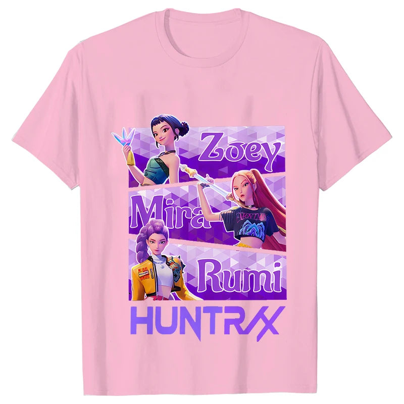 Kpop Oversized Demon Hunter Graphic T-Shirt Women