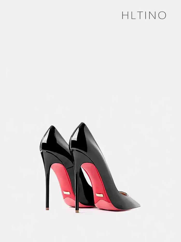12cm Red Bottom Leather Pumps