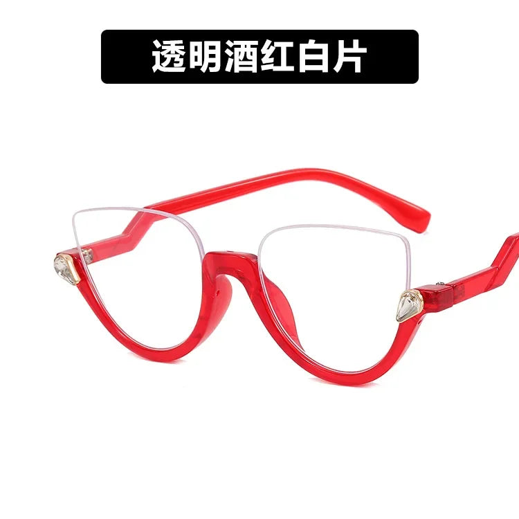 Women’s Half Frame Classic Cat Eye Sunglasses