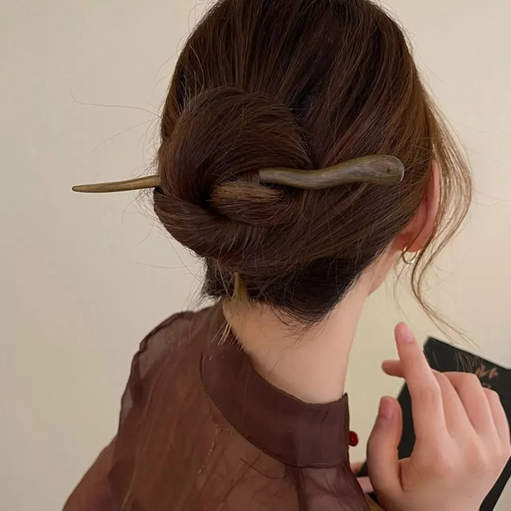 Elegant Chinese Style Wooden Hair Stick