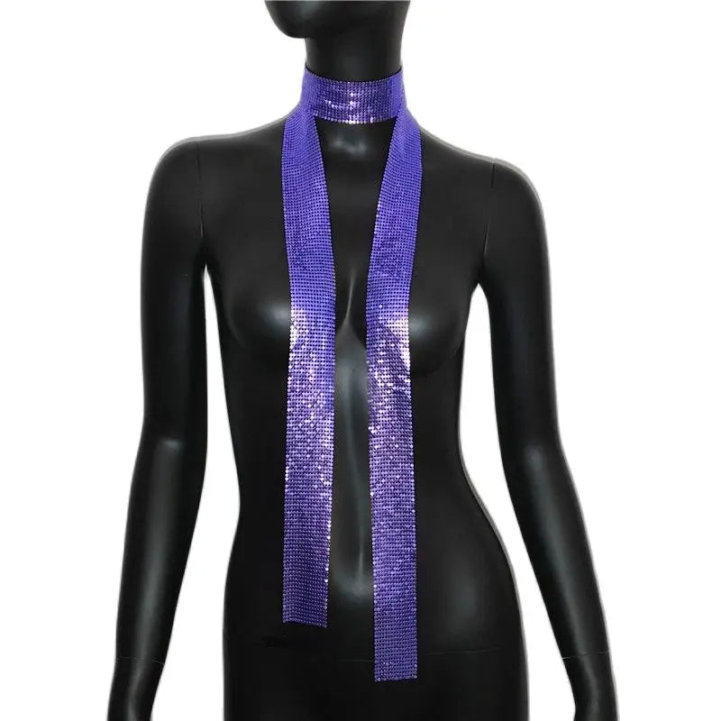 Holographic Sequined Party Scarf Women
