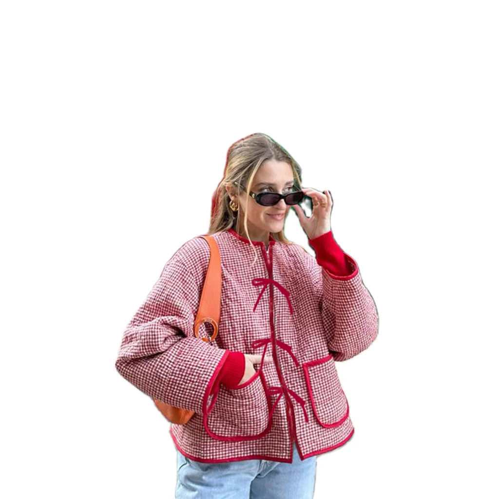 Spring Autumn Floral Print Zip Jacket Women