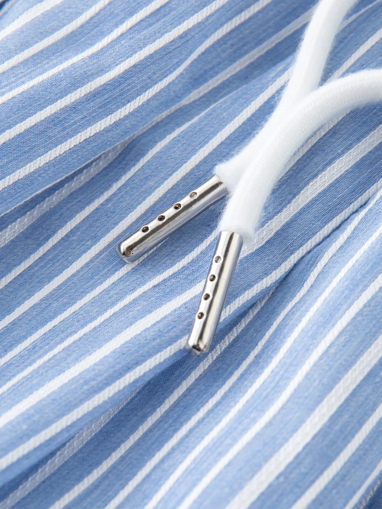 Blue Striped High-Waisted A-Line Skirt