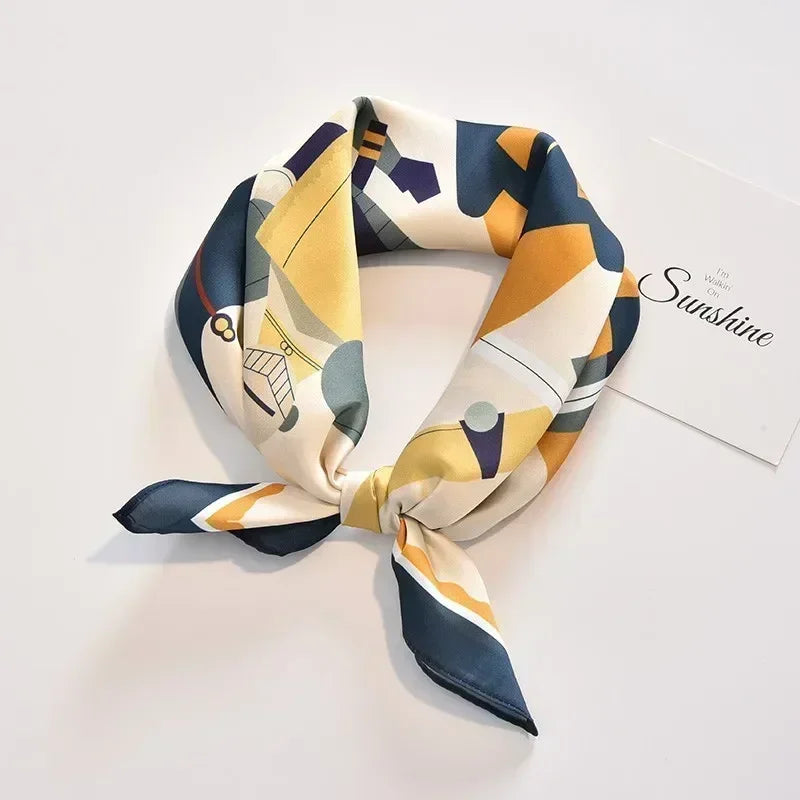 Summer Patterned Smooth Touch Silk Scarf