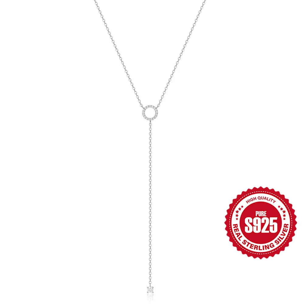 S925 Silver Octagonal Star Zircon Necklace