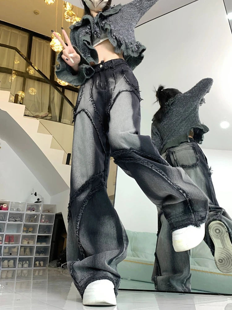 Y2K Wide Leg High Waist Vintage Jeans