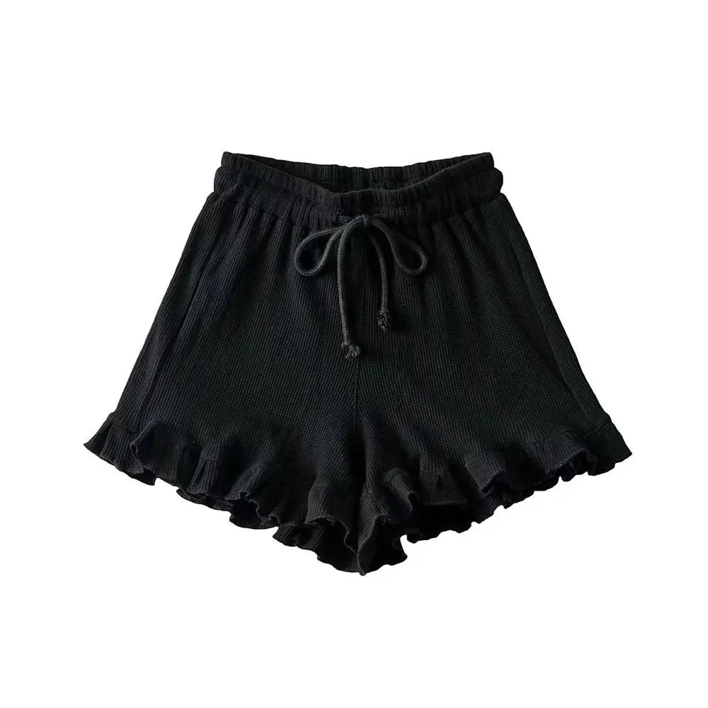 Ruffled High Waist Y2K Fashion Shorts