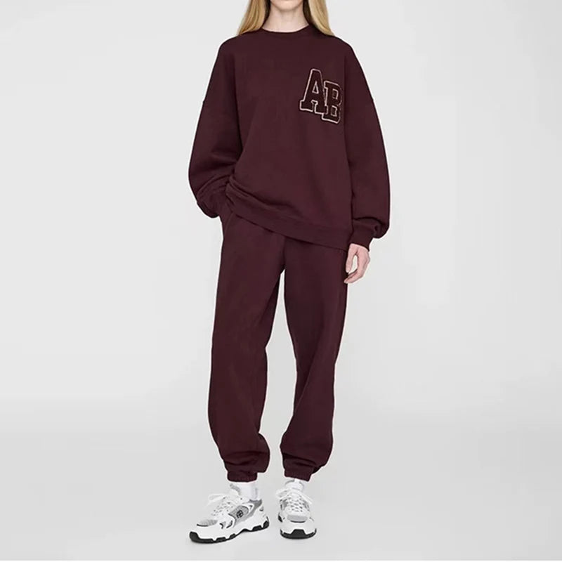 Embroidered Letter North American Niche Hoodie Women