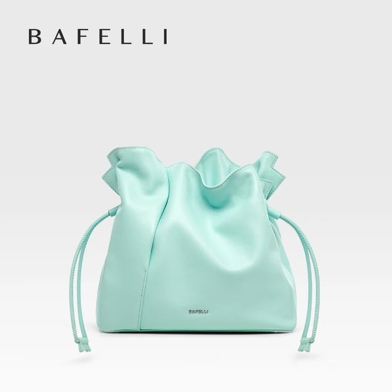 Bafelli Leather Casual Bucket Handbag