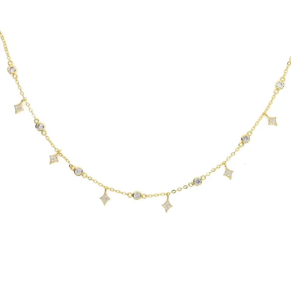 Love Moon Star Sterling Silver Necklace